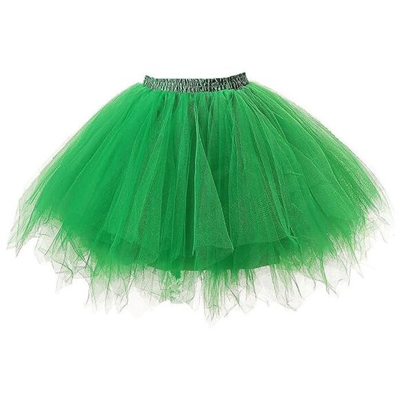 Women's Short Vintage Ballet Skirt Green - Picture 2 of 4